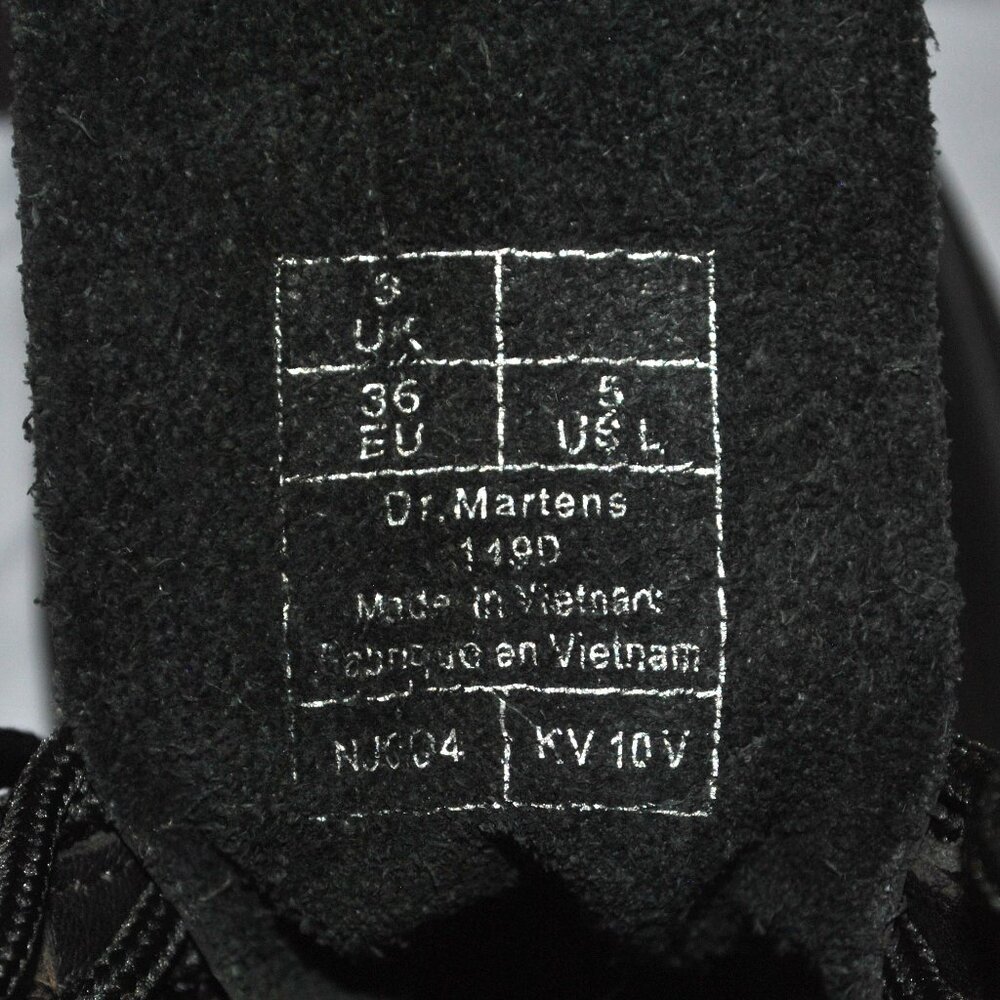 Dr. Martens Boots Size Women's 5 Black Virginia Leather 1490 Mid Calf Boots - Picture 2 of 11